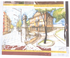 Rinascita di San Leonardo: restauro del Monumento ai Caduti e creazione di un simbolico ingresso alla città. dello spazio